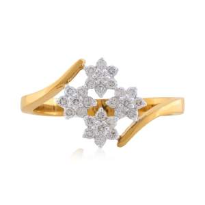 Designer Ring with Certified Diamonds in 18k Yellow Gold - LR1172P